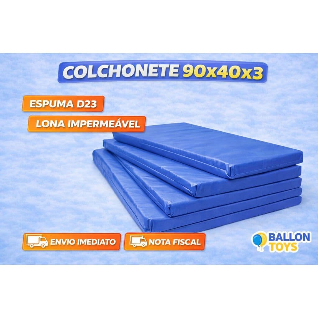 1 Colchonete Academia Premium 90x40x3 com Espuma Macia Fit Mat Yoga Pilates