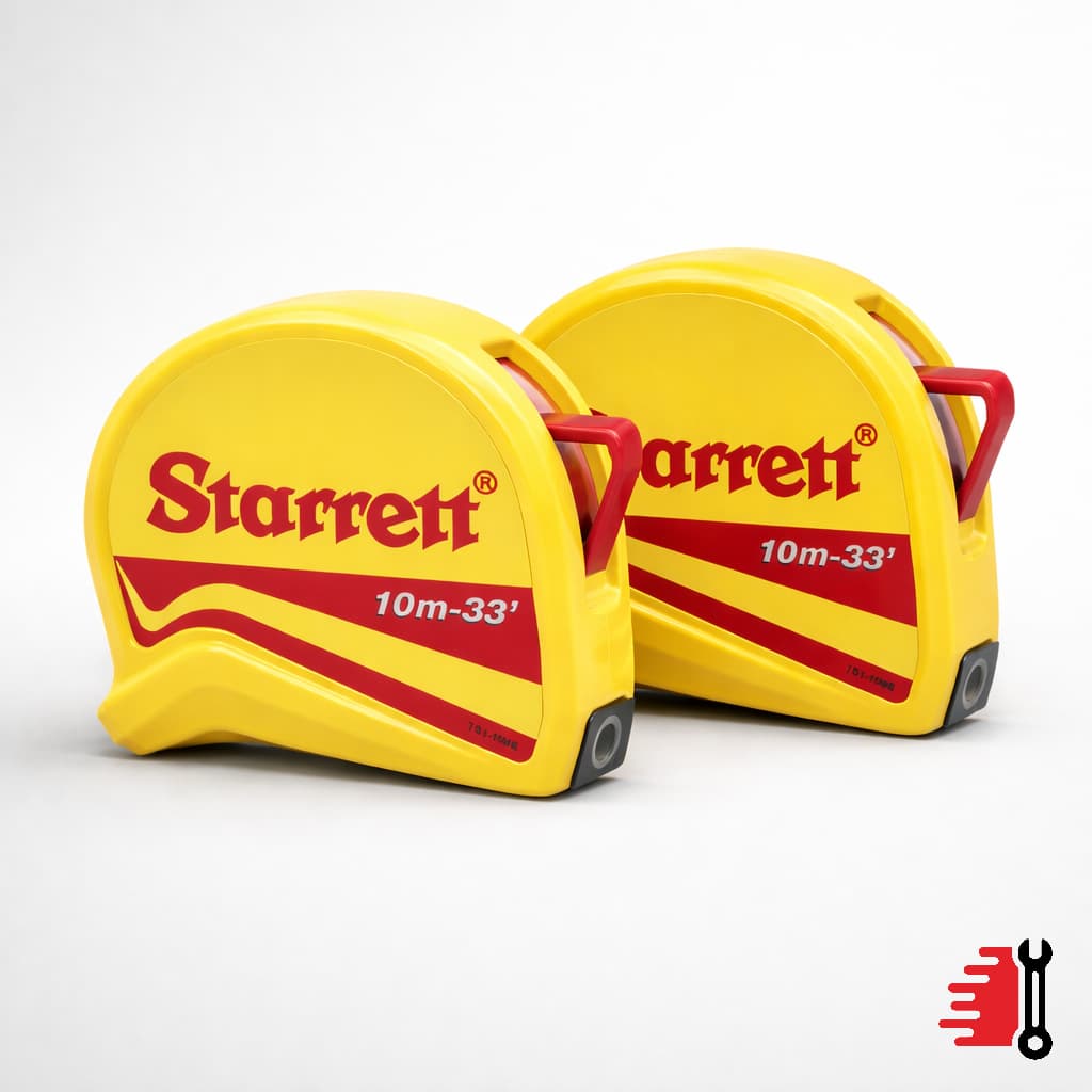 Kit 2 Trenas Starrett 10m Profissional Milímetros E Polegadas Fita De Aço