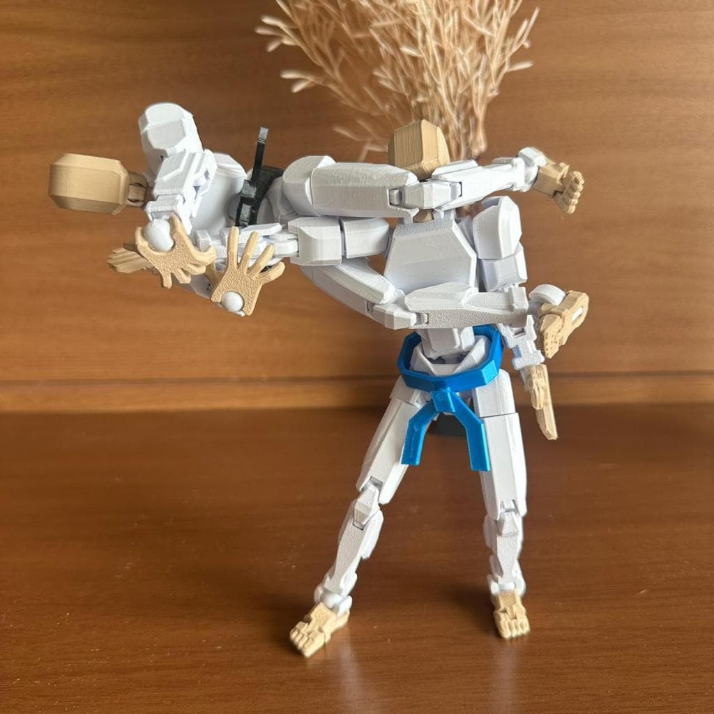 Boneco Dummy 13 GRANDE (20cm) Boneco Articulado Action Figure Educativo judô karatê jiu-jitsu