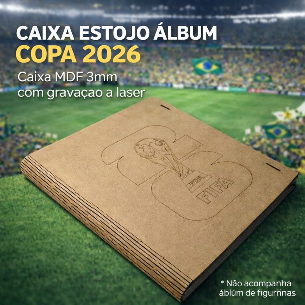 Caixa Para Album Copa Do Mundo Estojo Encadernado Decorativo