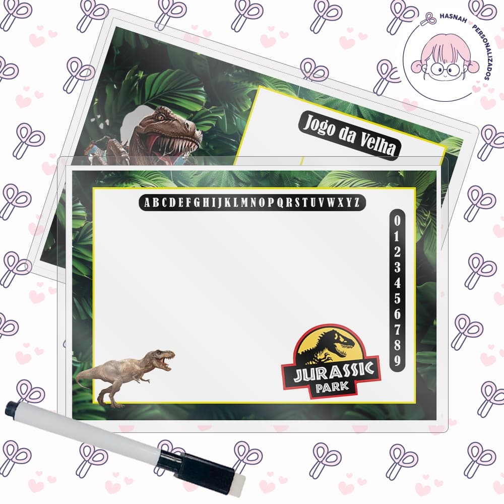 Kit 15 Lousa Magica Lembrancinhas Para Aniversario Envio imediato No Tema Jurassic Park