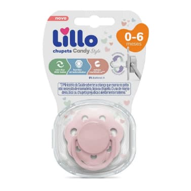 CHUPETA CANDY STYLE BICO REDONDO EM SILICONE 0-6 meses