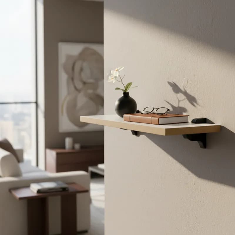 Prateleira em MDF Laminado 15mm REFORÇADO com Suporte Tucano DECORAÇÃO Prateleiras Organizadora