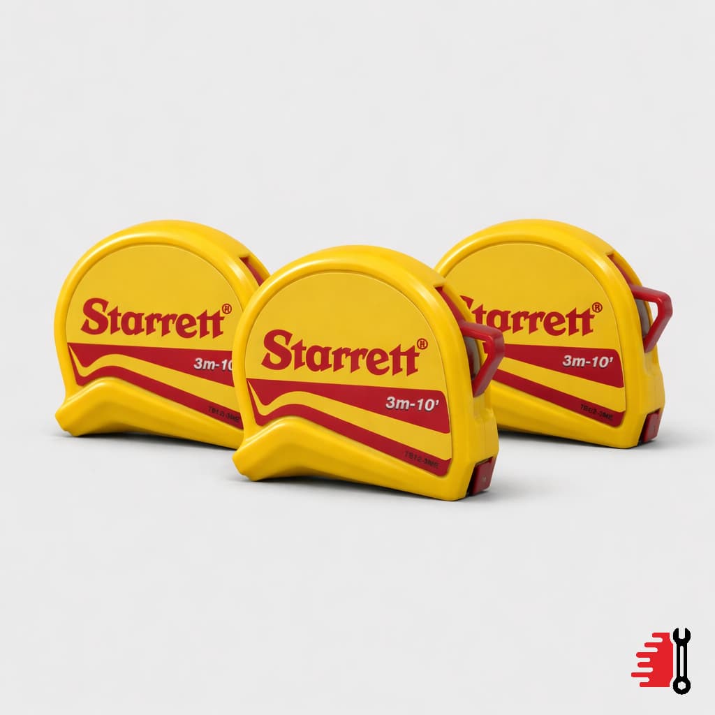 Kit 3 Trenas Starrett 3m Profissional Fita De Aço Milímetros E Polegadas Com Trava