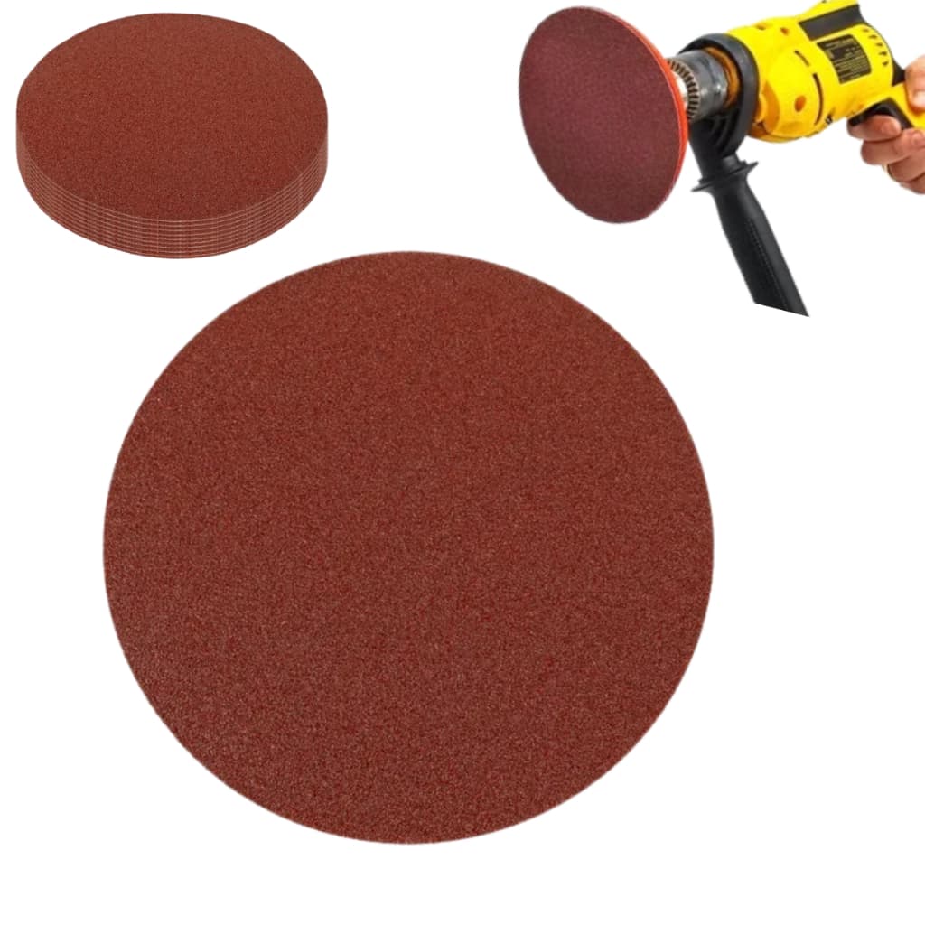 Disco de Lixa Velcro MTX Grão 80 125mm Kit com 10 Peças para Lixadeira