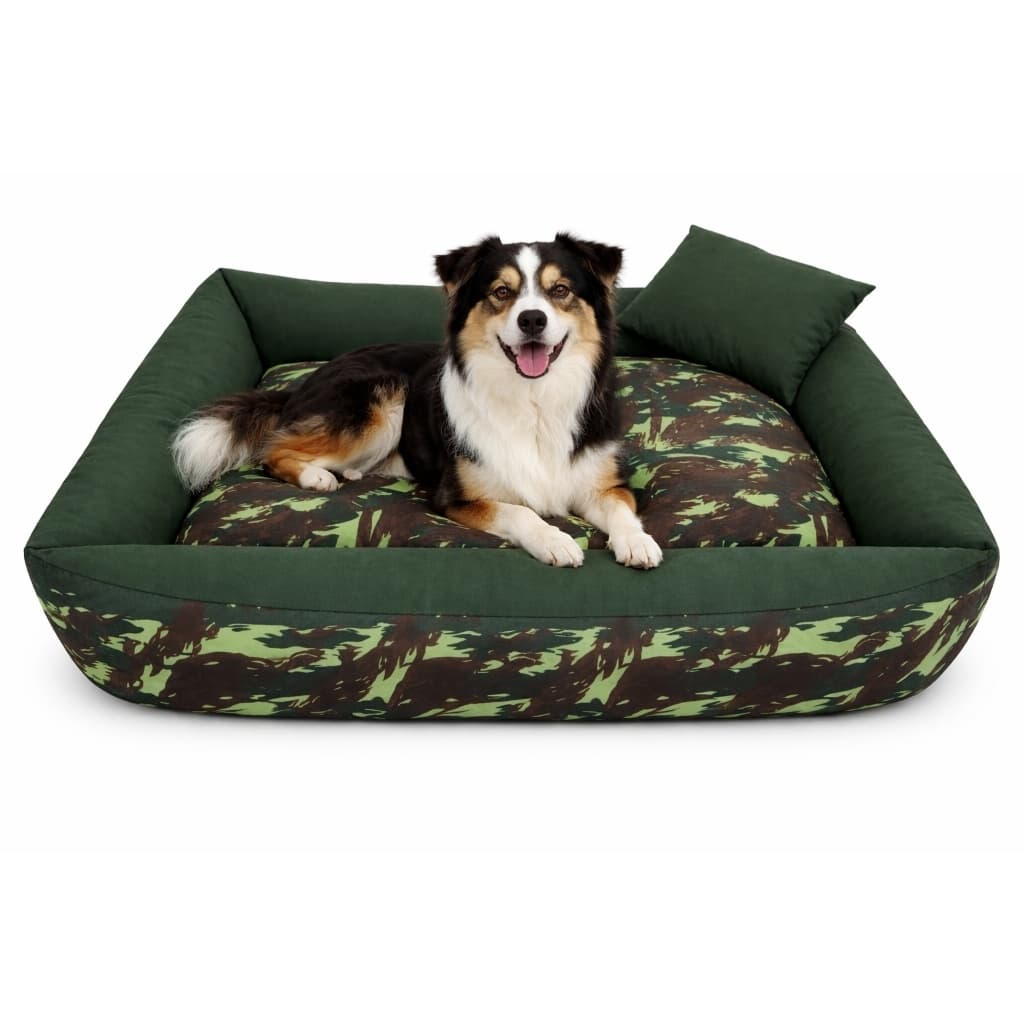 Cama Pet Para Cachorros Tamanho 70x50cm Com Brinquedos Mordedores Anti-estresse que são Ossinho/Almofadinha