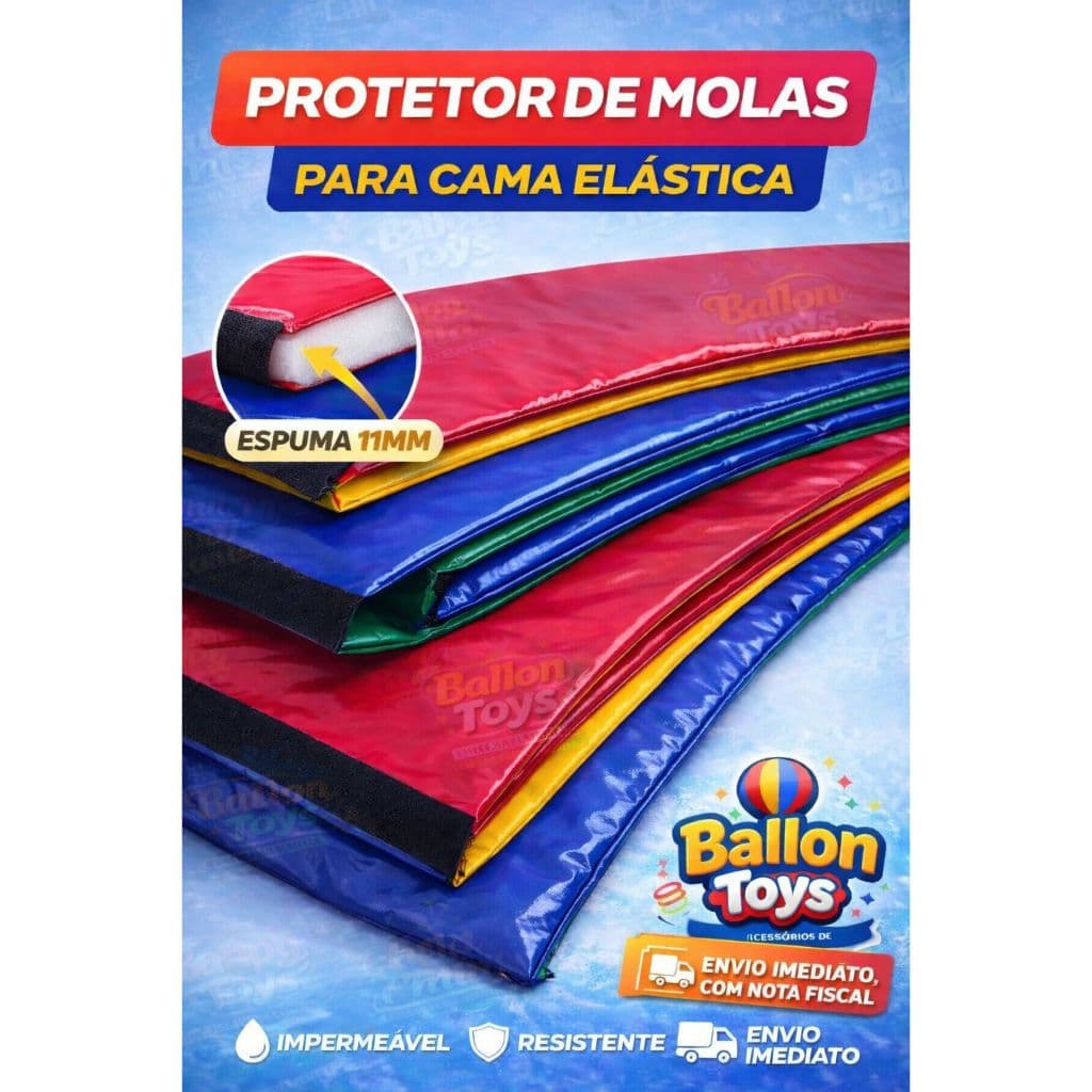 Protetor de Molas 2,00 Para Cama Elástica / Pula Pula / Trampolim