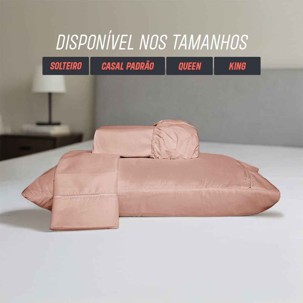 Lençol com Elastico kit Jogo de Cama Solteiro Casal Padrão Queen king Ponto Palito 400 Fios