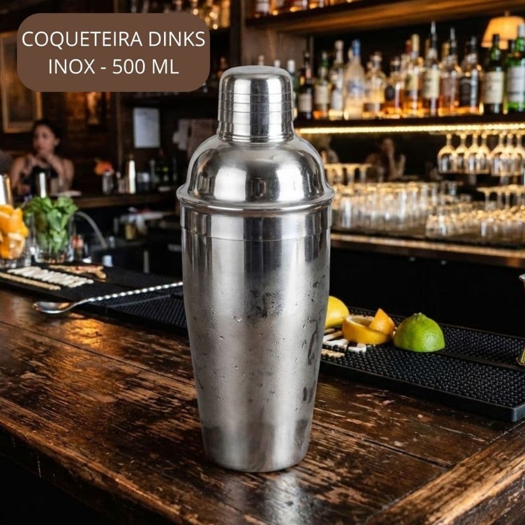 Coqueteleira Drinks Evento Restaurante Bar Bebida Caipirinha Inox – 500 ml