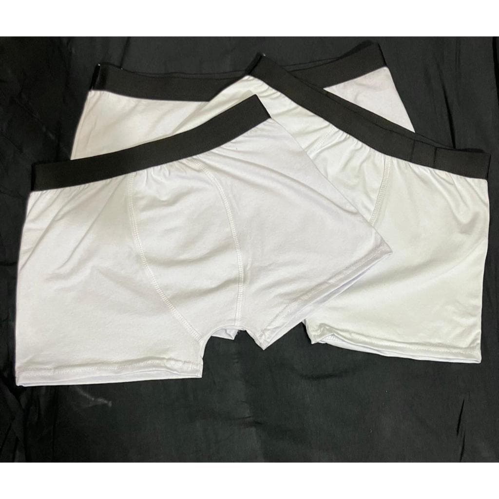Kit 3 ou 5 Unidades Cueca Boxer Masculina Branca Conforto