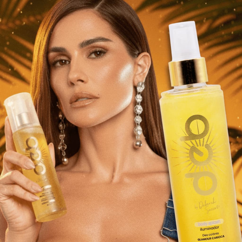 Body Splash Glamour Carioca Iluminador 200ml Deborah Secco Brilho Corporal