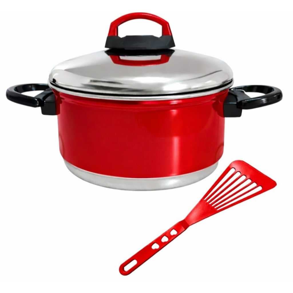 Panela Caçarola de Alumínio 16cm  + Espátula de Brinde Saldão