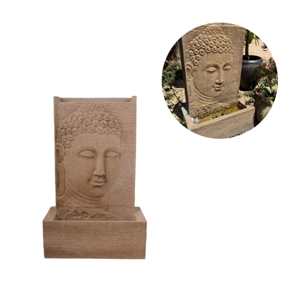 Fonte Água Cascata Buda Jardim Decorativa Iluminada Led Terapia Água 110-220