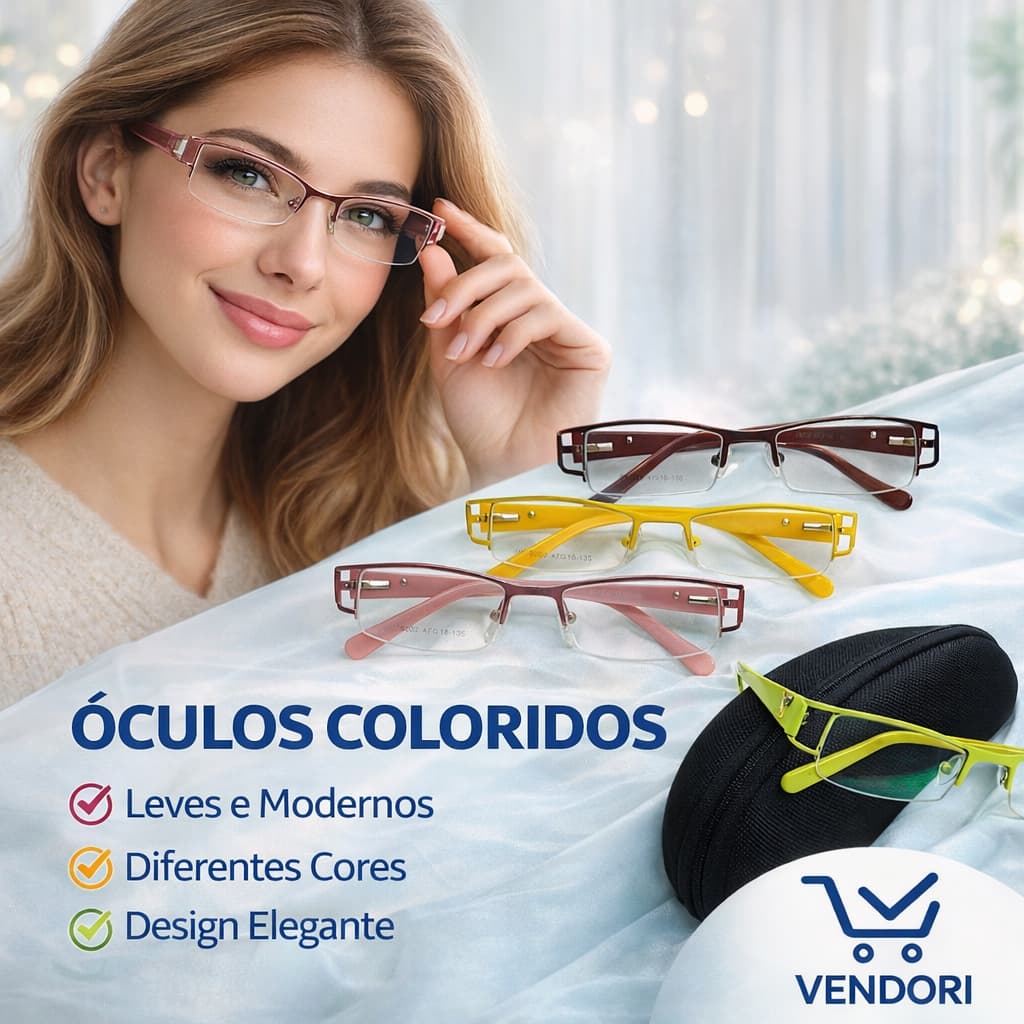 Armações de Óculos Teen Super Estilosas e Coloridas! 🌈