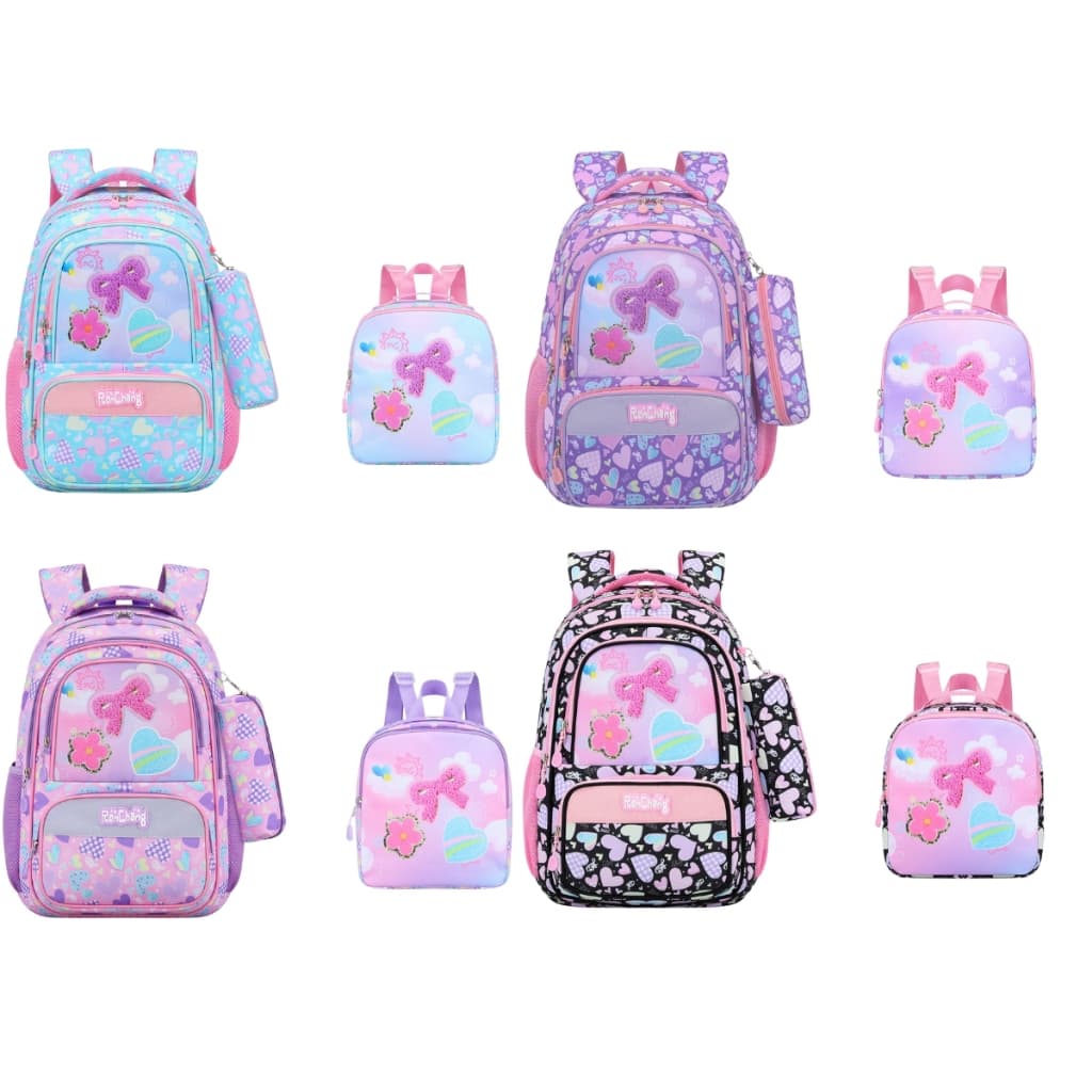 Kit Mochila 3 Peças Escolar Infantil Com Lancheira Térmica e Estojo Completo Espaçosa De Qualidade