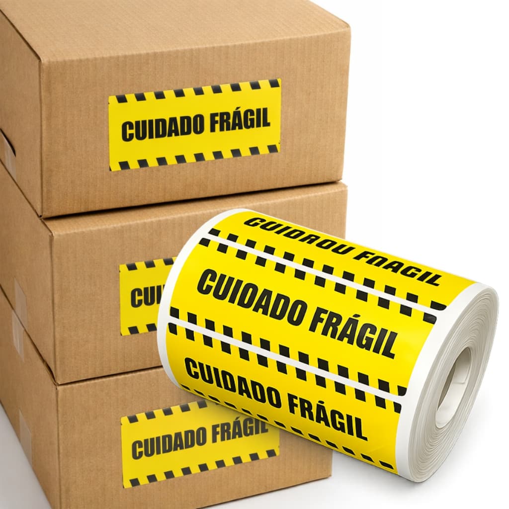 Lacre de Segurança Para Embalagens em Geral -  Ecommerce, Logística, Etiqueta Cuidado Frágil