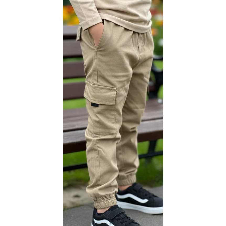 Calça Infantil Masculina Sarja Jogger Menino 6 ao 16 Anos Premium Elástico Promoçao