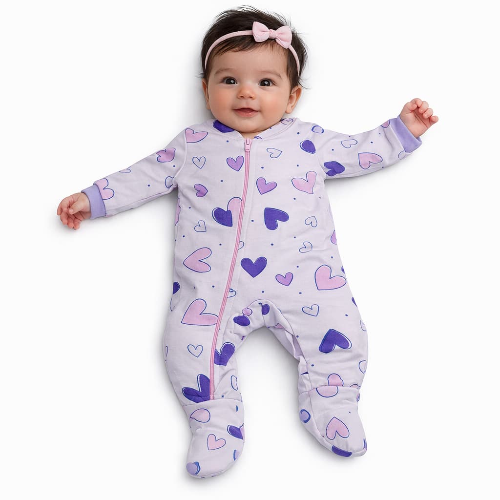 0 a 3 Meses - Body Manga Longa com Ziper para Bebês - Cores variadas - Moda inverno - Frio