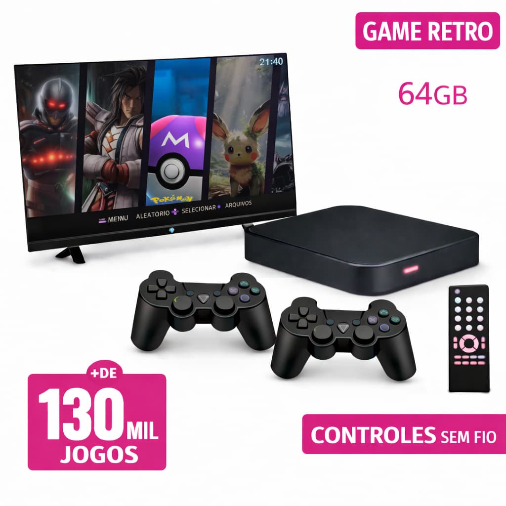 Video Game Retro Elite Console 4.8 – 130 Mil Jogos – Sistema Otimizado – Edição 2026