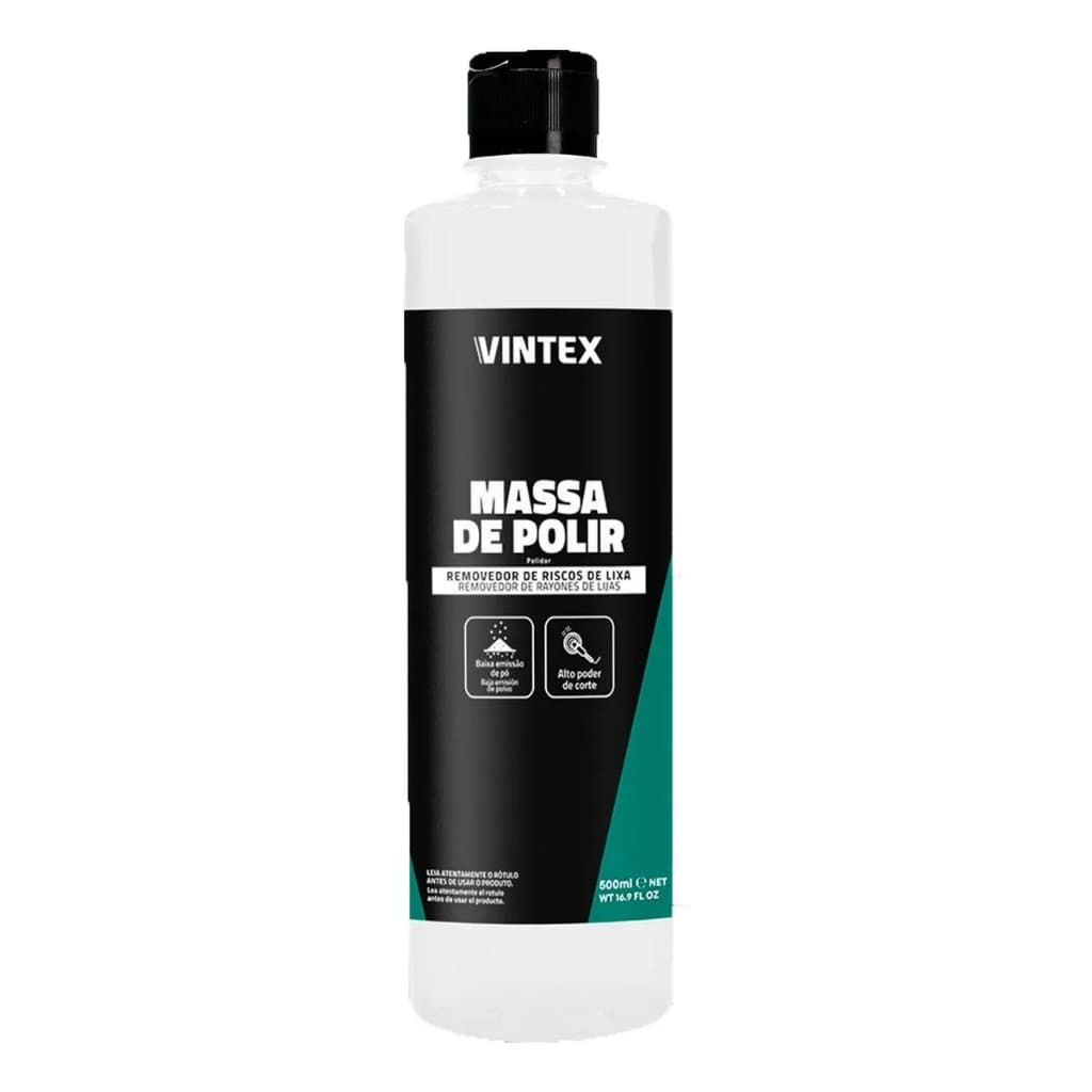 Massa de Polir Vintex 500ml Polimento Automotivo Alto Brilho Corte Proteção Riscos Carro Moto Car Care Detail