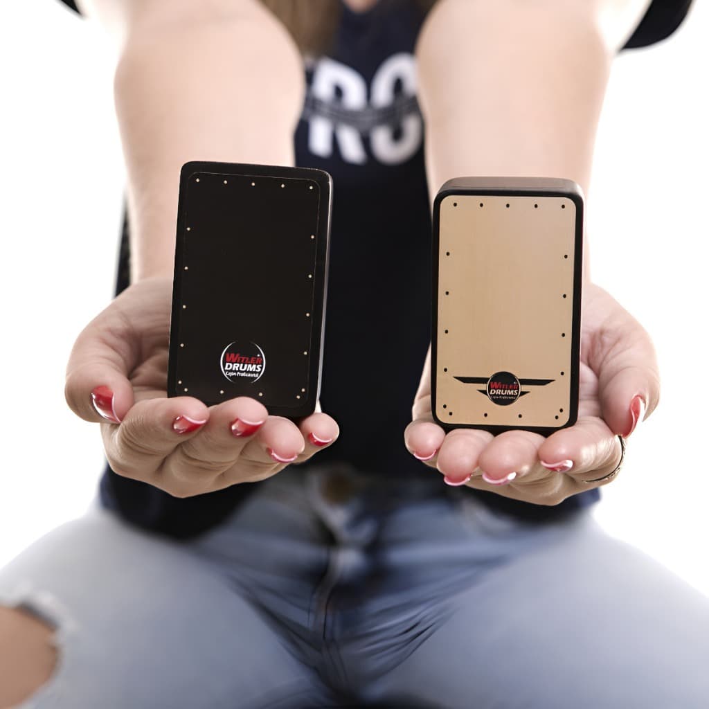 CAJON MINI OVINHO GANZA BLACK | NATURAL -  KIT (2UND)