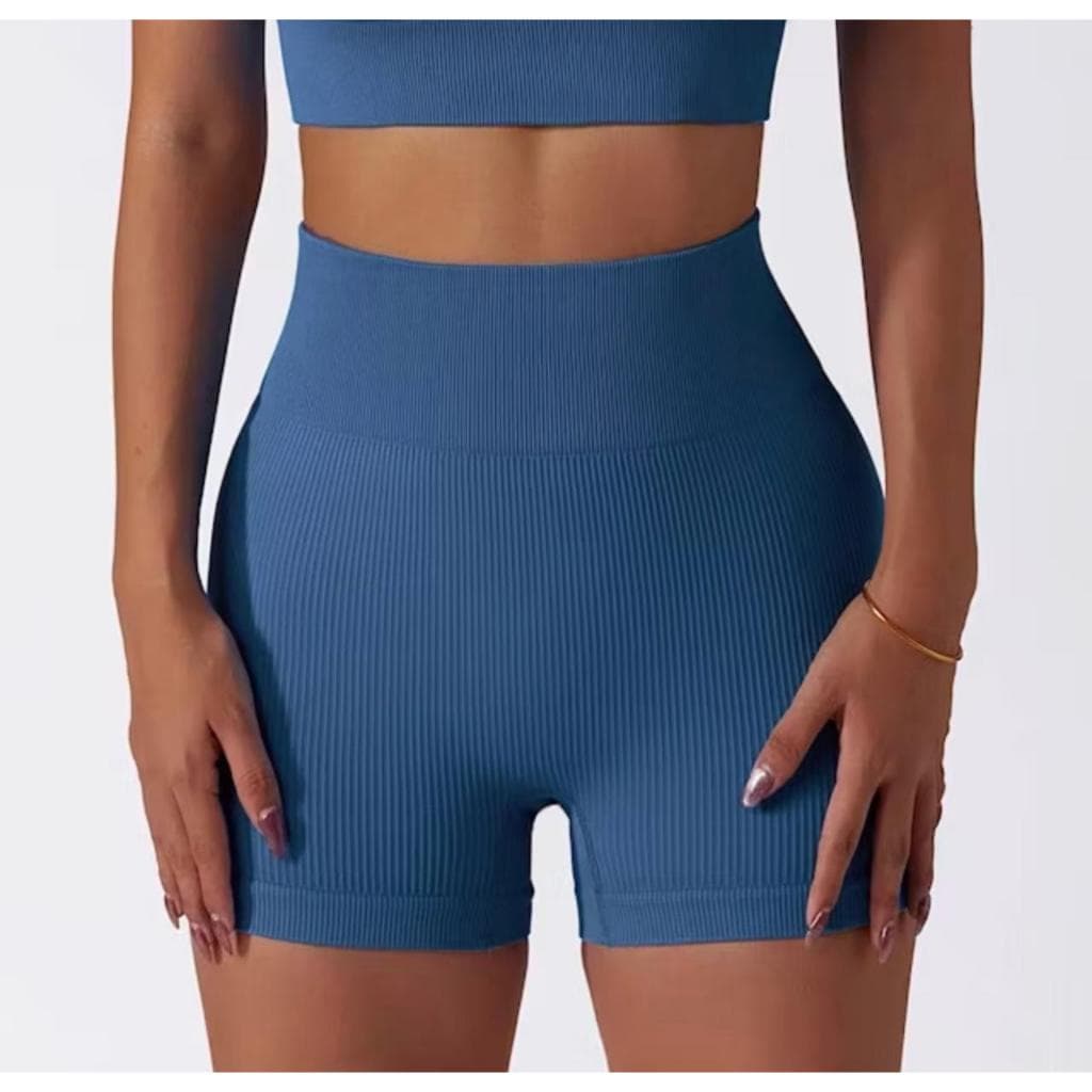 Short Canelado Cos Alto Perfeito Para a Academia e o Dia a Dia.
