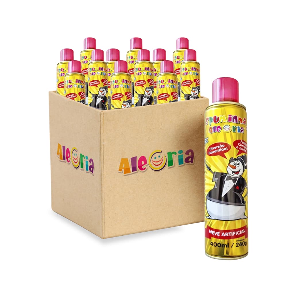 Kit Spray Espuma De Neve Artificial Carnaval, 400ml