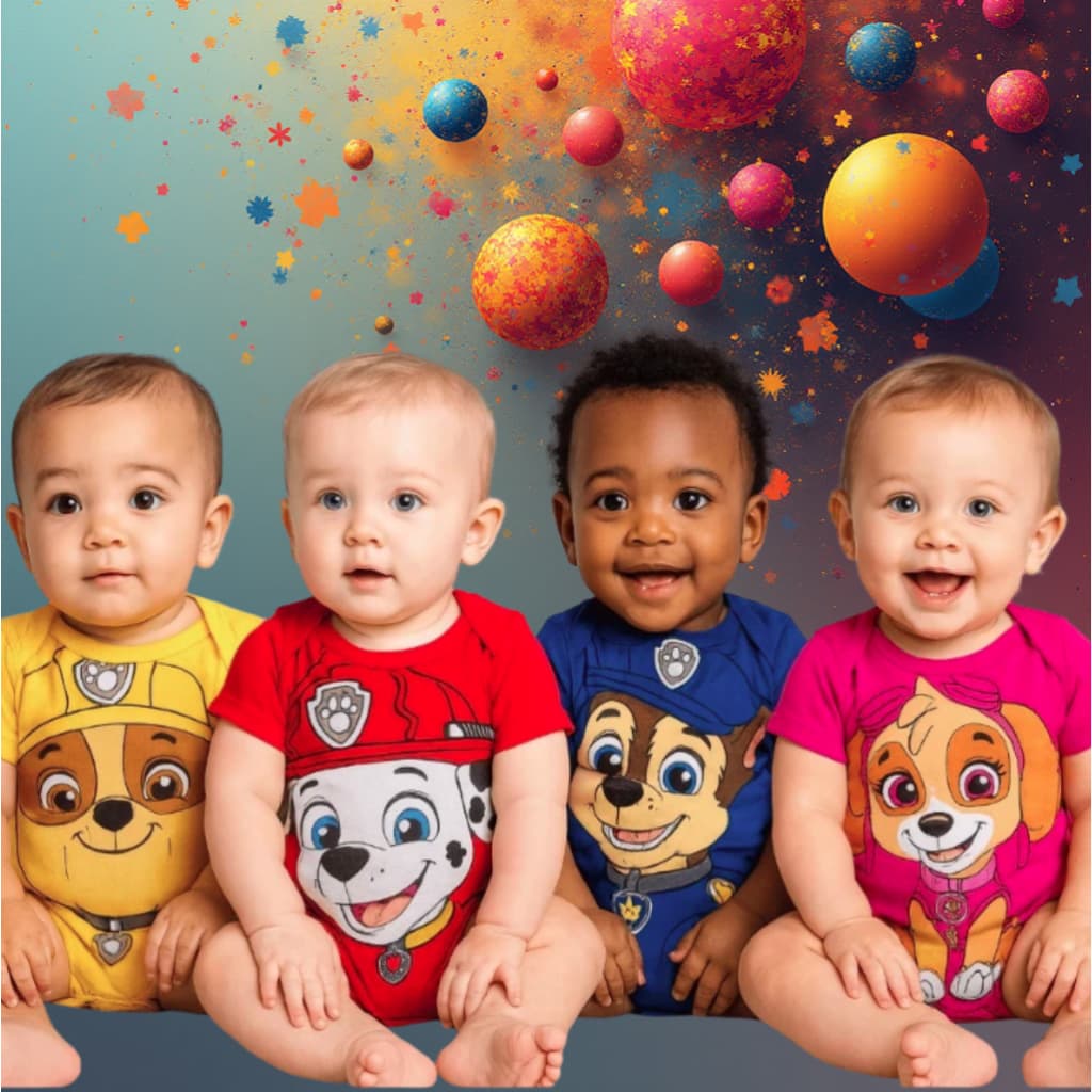 Body Bebê Temático Fantasia Infantil - Patrulha Canina