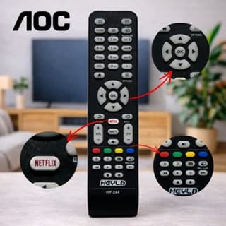 Controle remoto AOC para SMART TV / NETFLIX / HY-244