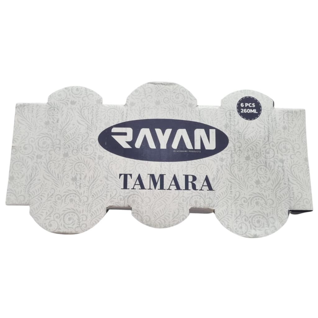 Conjunto 6 Copos Tamara 260ml Rayan Vidro Elegante