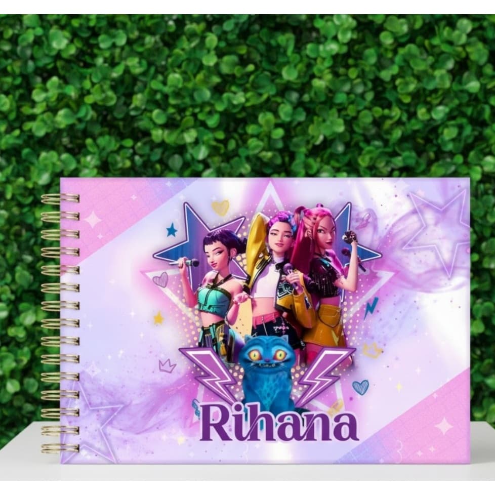 Caderno Personalizado com Nome- GUERREIRAS DO KPOP - QUALQUER TEMA Desenho, Universitário, BROCHURINHA, CADERNO PEQUENO