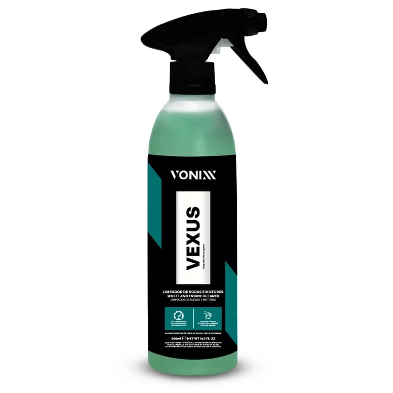 Limpador de Rodas e Motores Vonixx Vexus 500ml Automotivo Alta Performance Proteção Carro Moto Aros Motores Plástico Pin