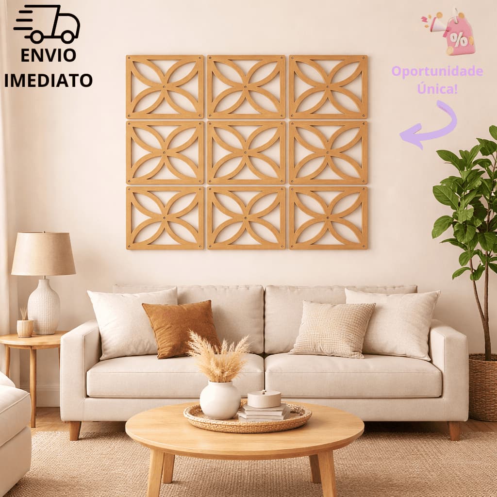 COBOGÓ KIT COM ATÉ 100 UNIDADES PLACA DECORATIVA MOLDURA PASSAGEM 0,2M X 0,2M ENVIO IMEDIATO SALA