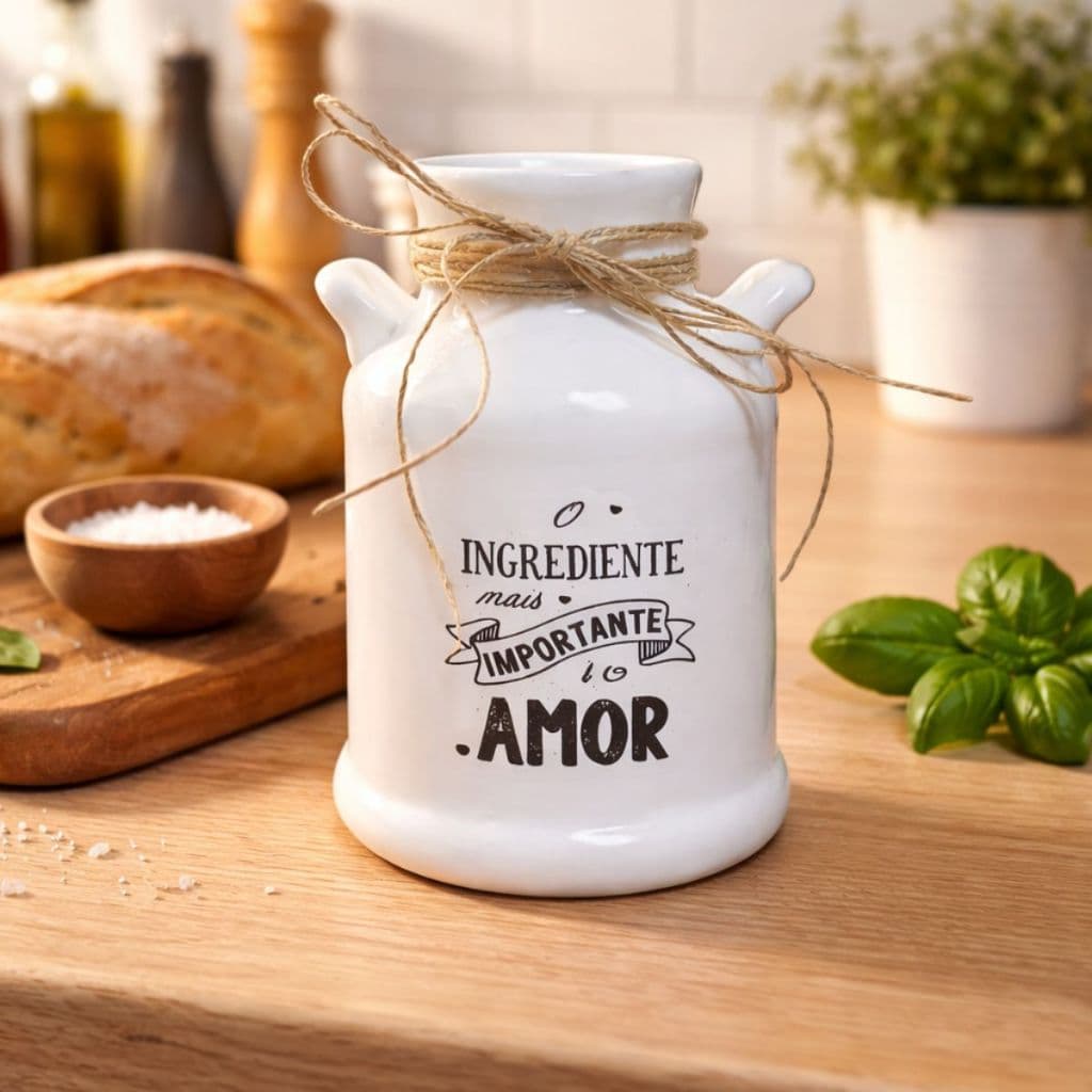 Porta Utensílios em Cerâmica Organizador Cozinha Dexcoração