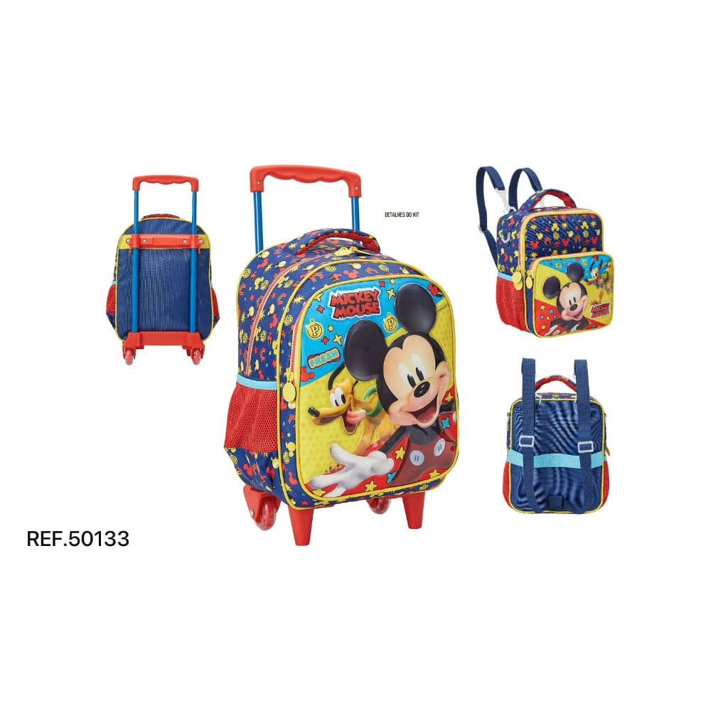 KIT MOCHILA ESCOLAR 50133 MICKEY ORIGINAL LANCHEIRA