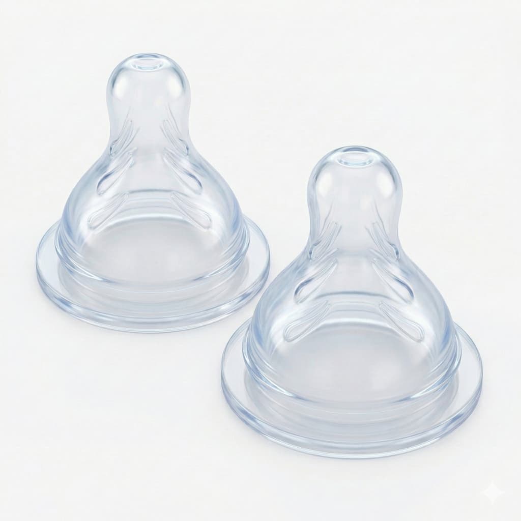 Bico De Silicone 2 Unidades Para Mamadeira MAM Fluxo Super Rápido 6+ Meses