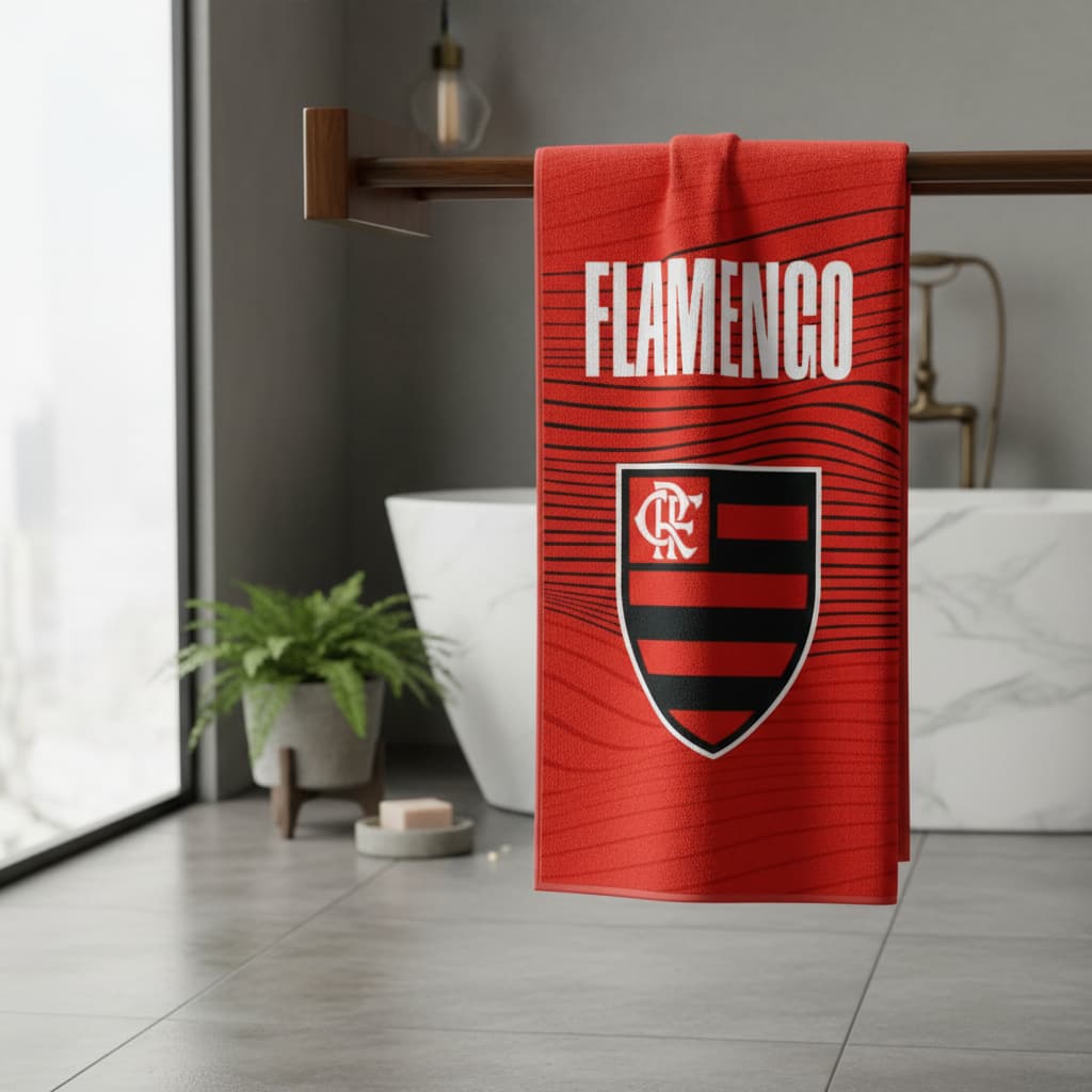 Toalha Praia Banho Aveludada Futebol Flamengo Lepper Licenciada Original