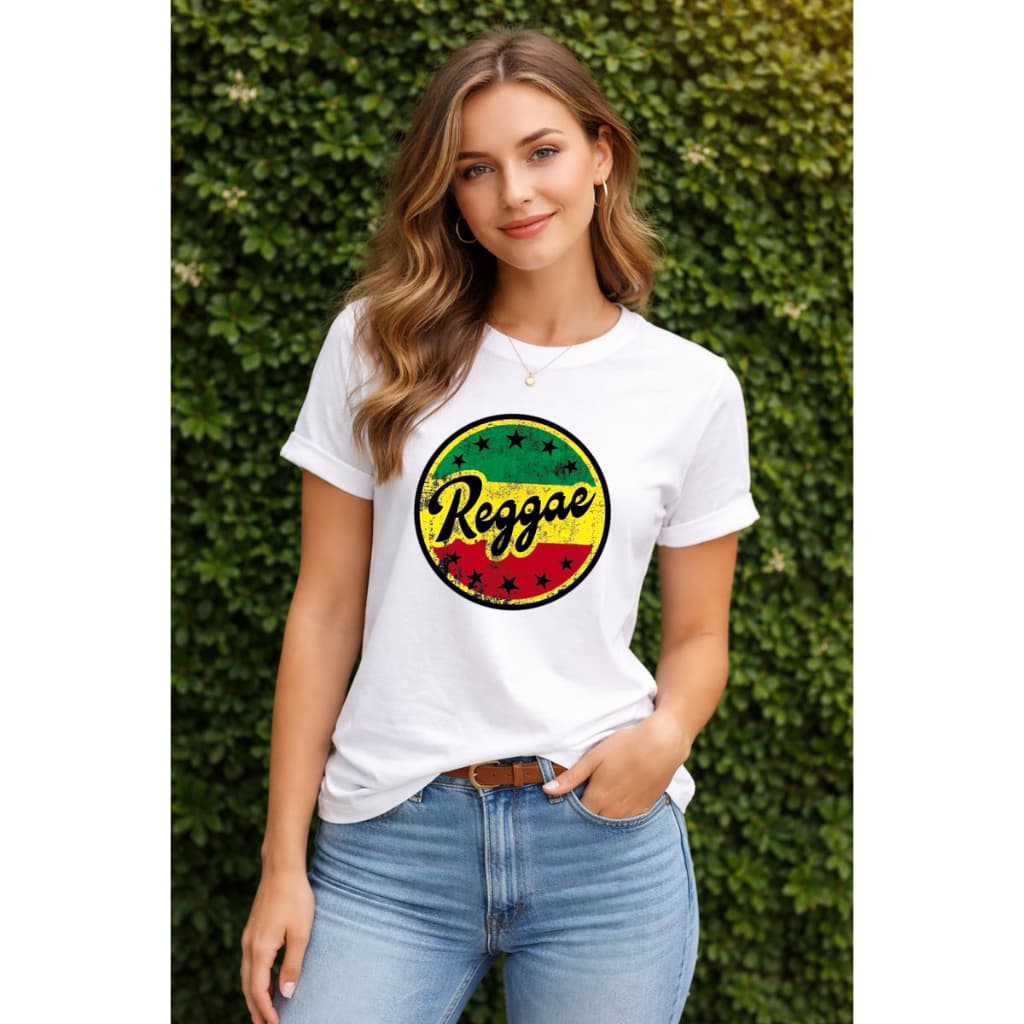 Camiseta Baby Look Feminina Reggae Tecido 100% Algodão Conforto Premium, Envio Imediato