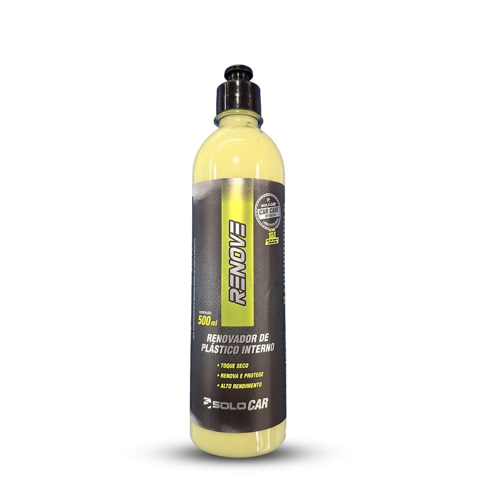 Renovador de Plásticos Internos Solocar Renove 500ml Automotivo Alto Rendimento Proteção Renova Plástico Interno Car Car