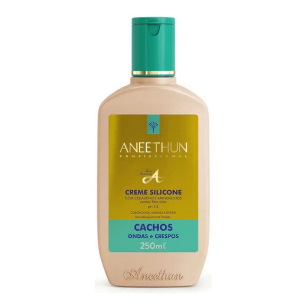 Creme De Silicone Cachos Aneethun Linha 250ml 250g De A