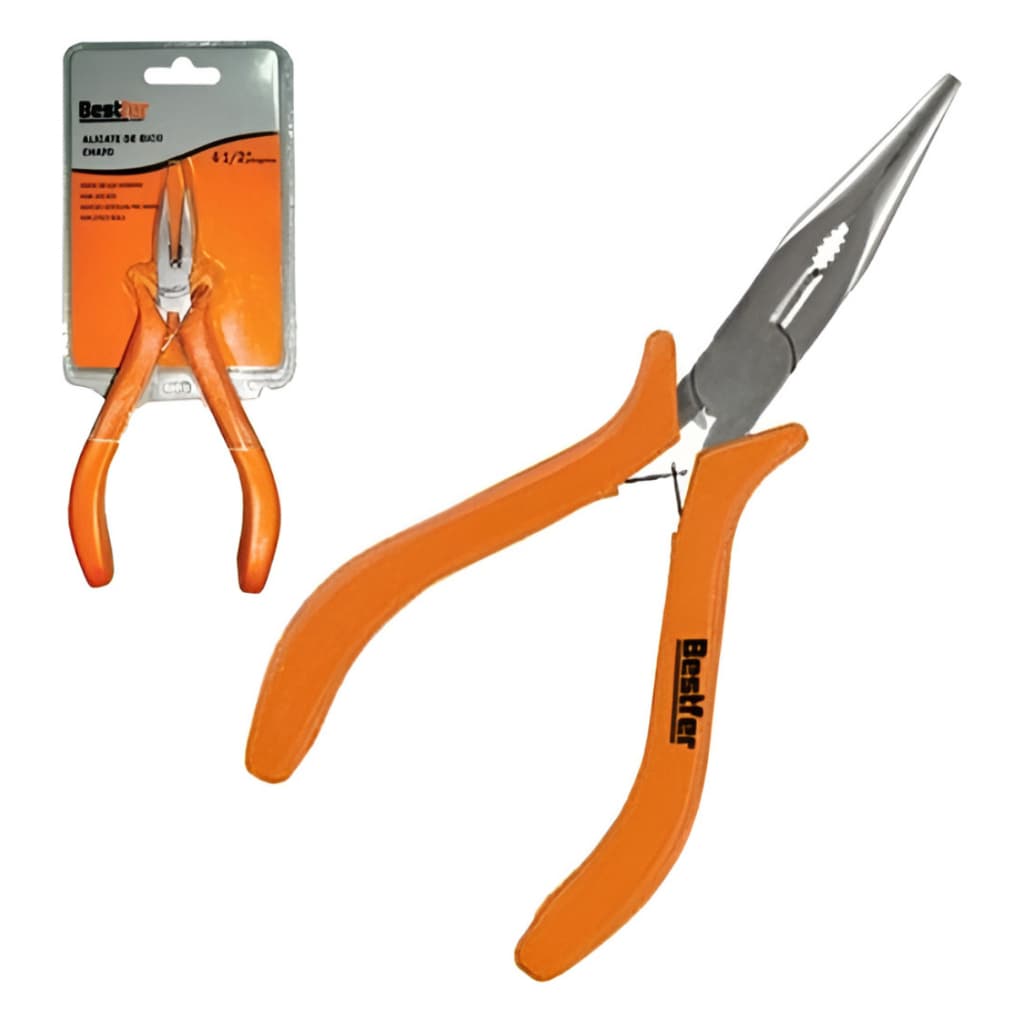 Alicate de Bico Meia Cana Reto 4 1/2" Bestfer BFH0506