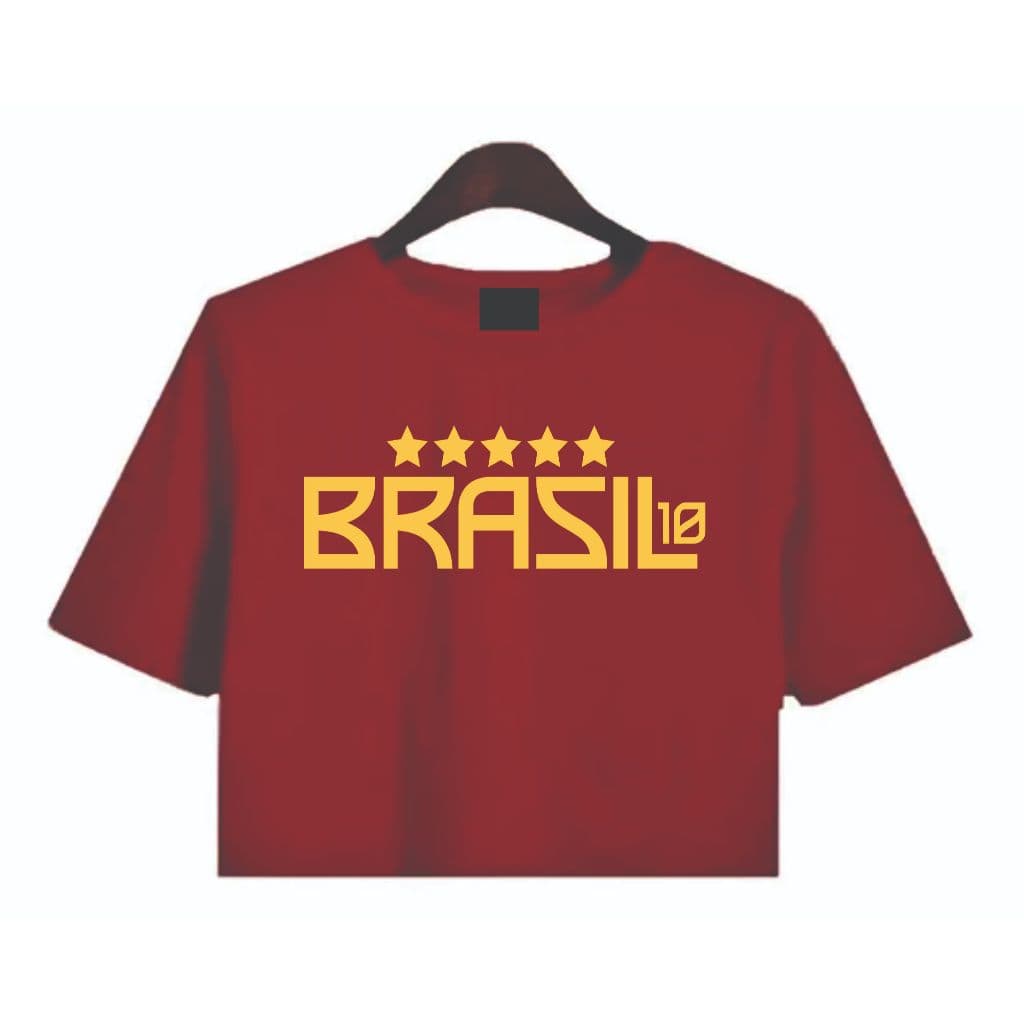 Cropped brasil copa cores variadas