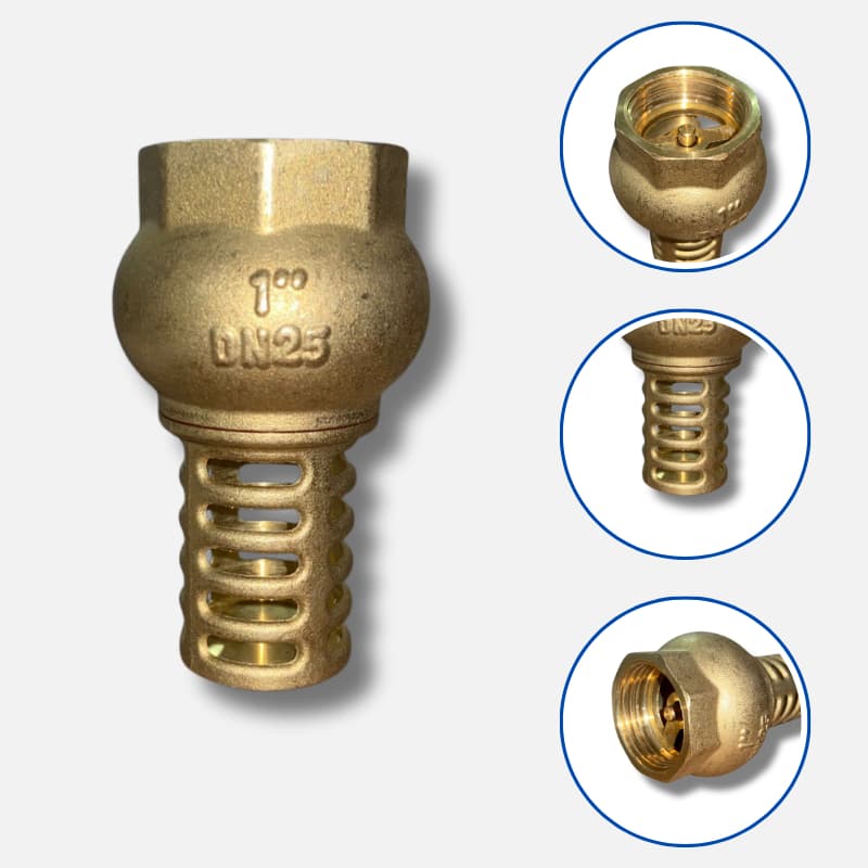 Válvula Retenção Fundo De Poço Bronze 1'' NBR P/ Crivo