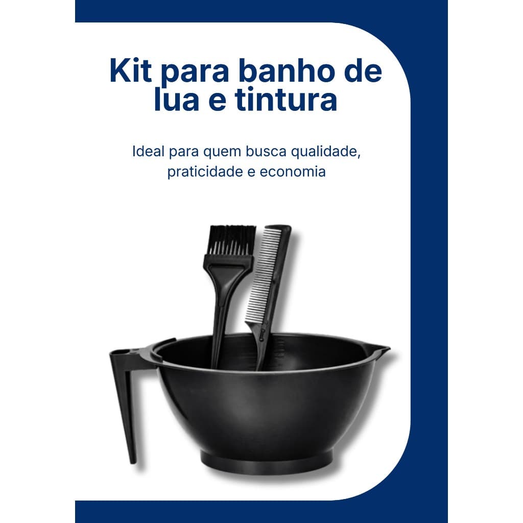 Kit de Tintura com Tigela Pente e Pincel Coloração Santa Clara