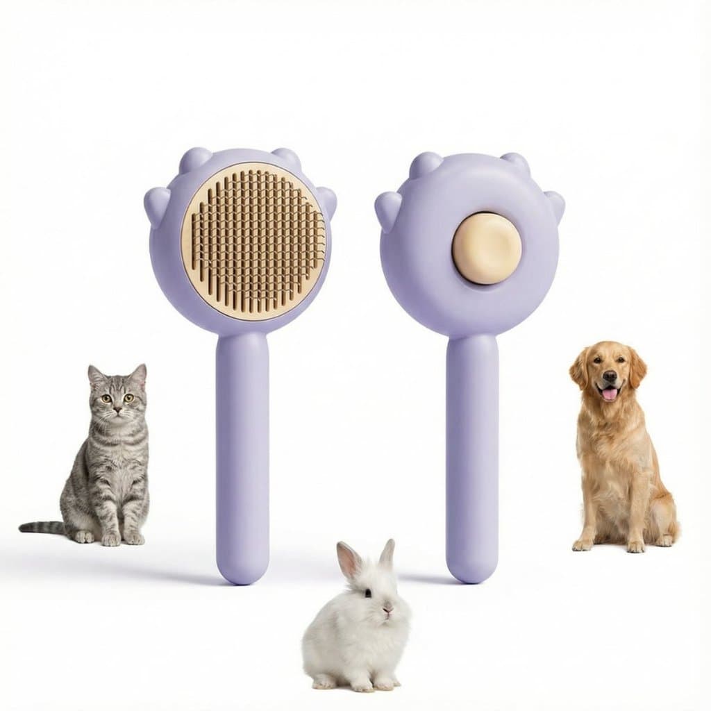 Escova Para Animais - Rasqueadeira De Cães e Gatos - Autolimpante - Diversos Modelos - Pelos Macios