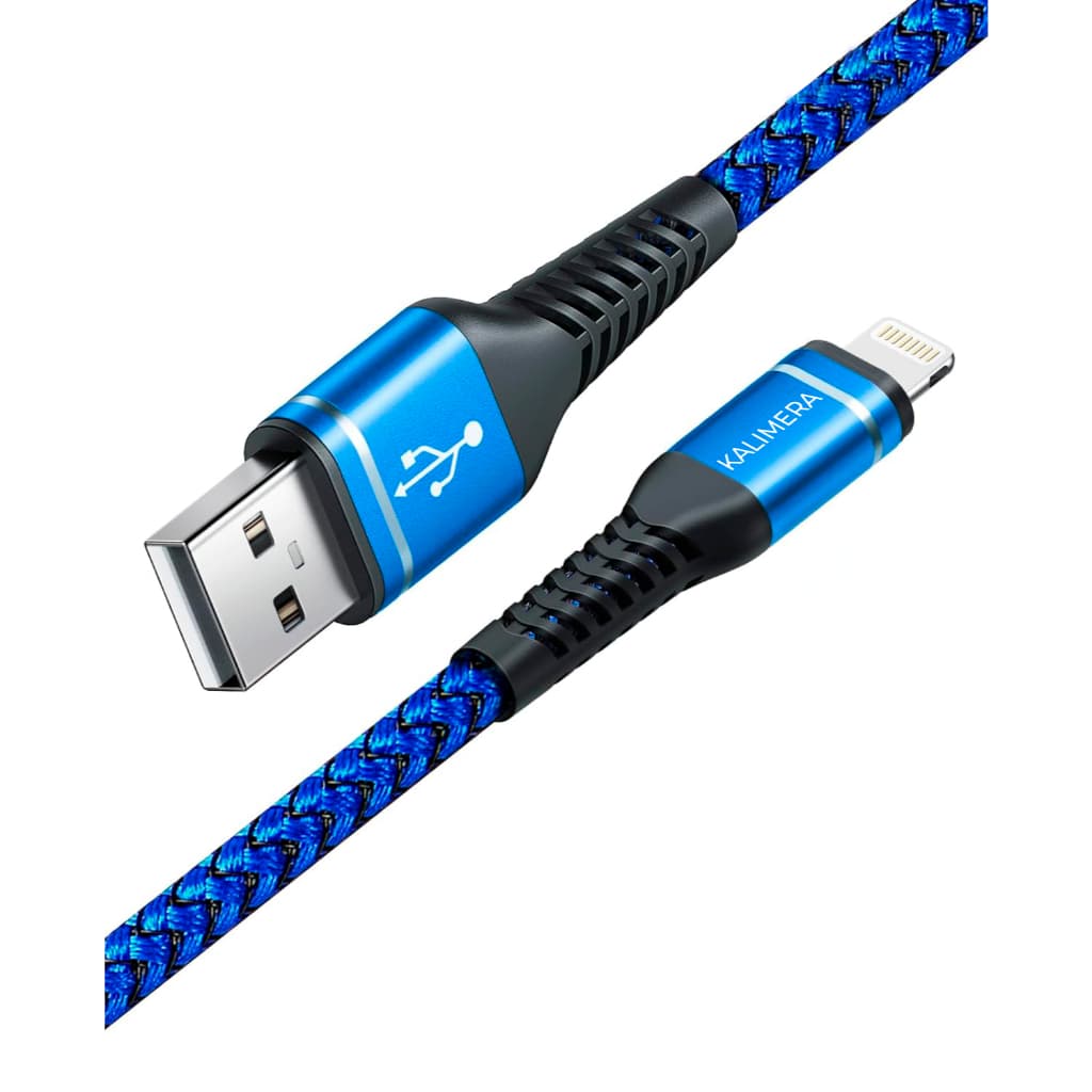 Cabo Lighting de 1 metro Reforçado 1 Unidade Cabo de Carregador para iPhone de 1 metro Revestido em Nylon, Cabo USB