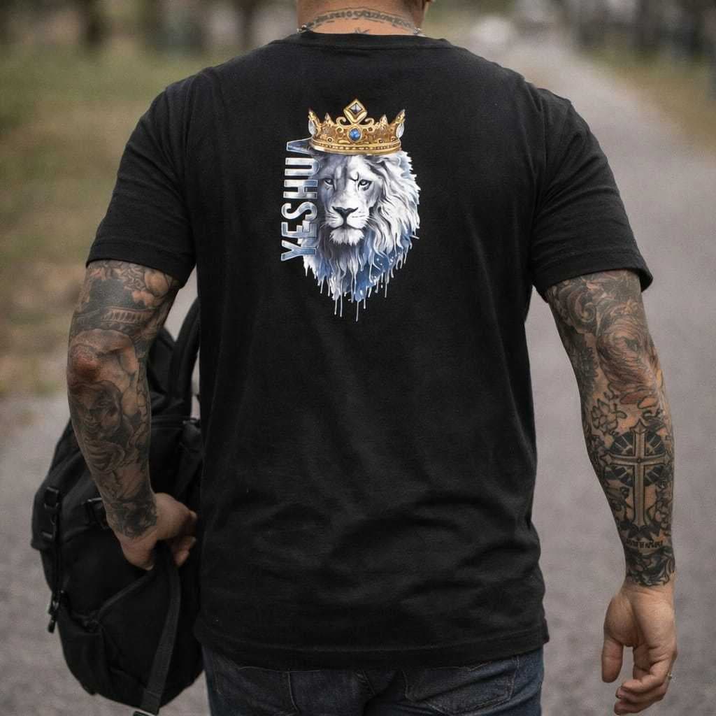 Camiseta Premium Yeshua Leão de Judá - 100% Algodão