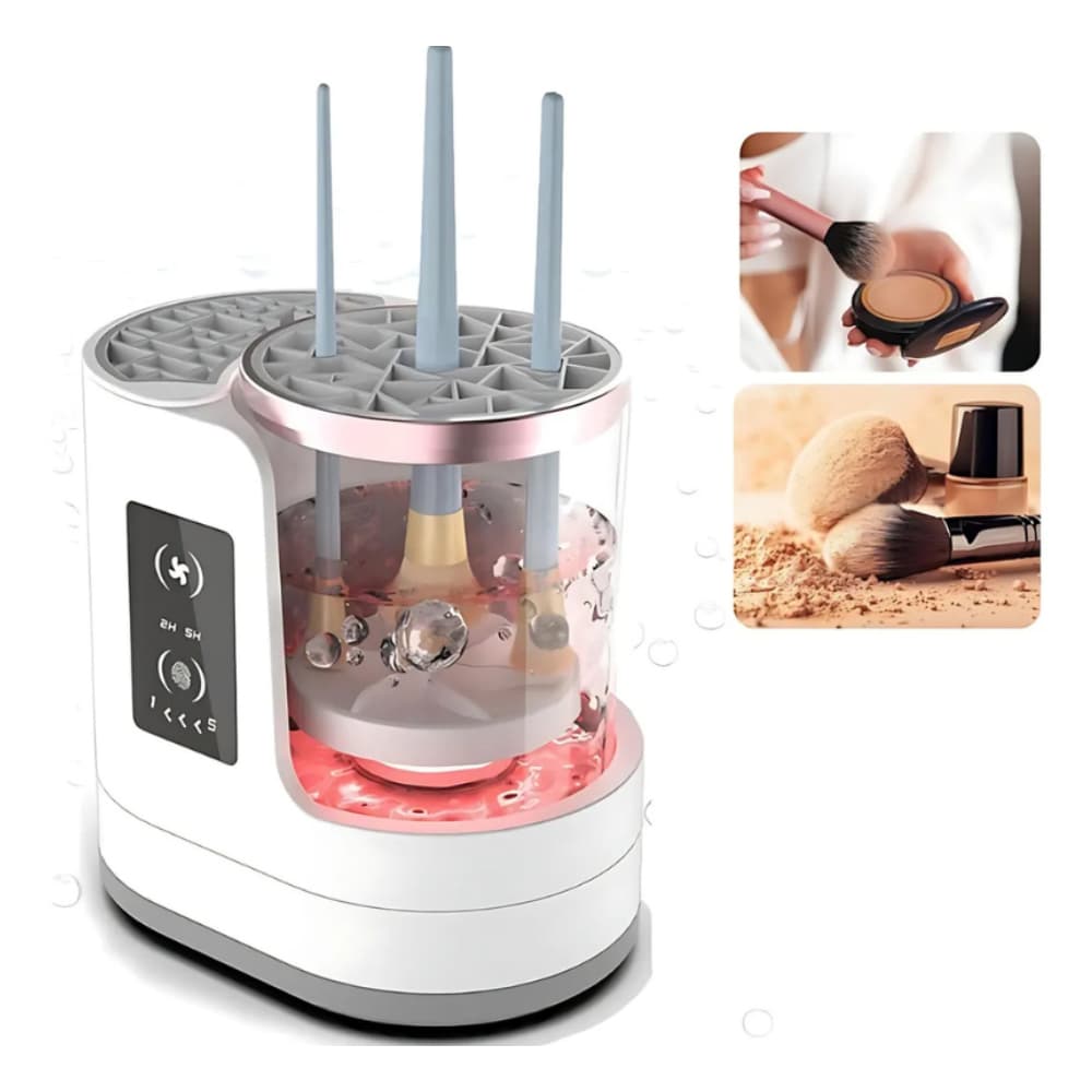 Limpador Elétrico De Pincéis Com Secador Automático De Maquiagem