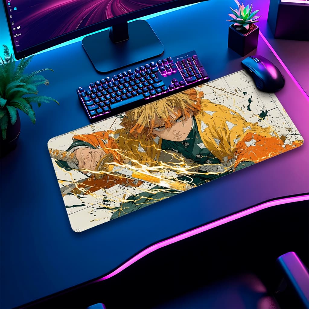 Mouse Pad Gamer Cenarios Váriados de Anime Modelos Populares Borda Costurada Tamanhos Diversos