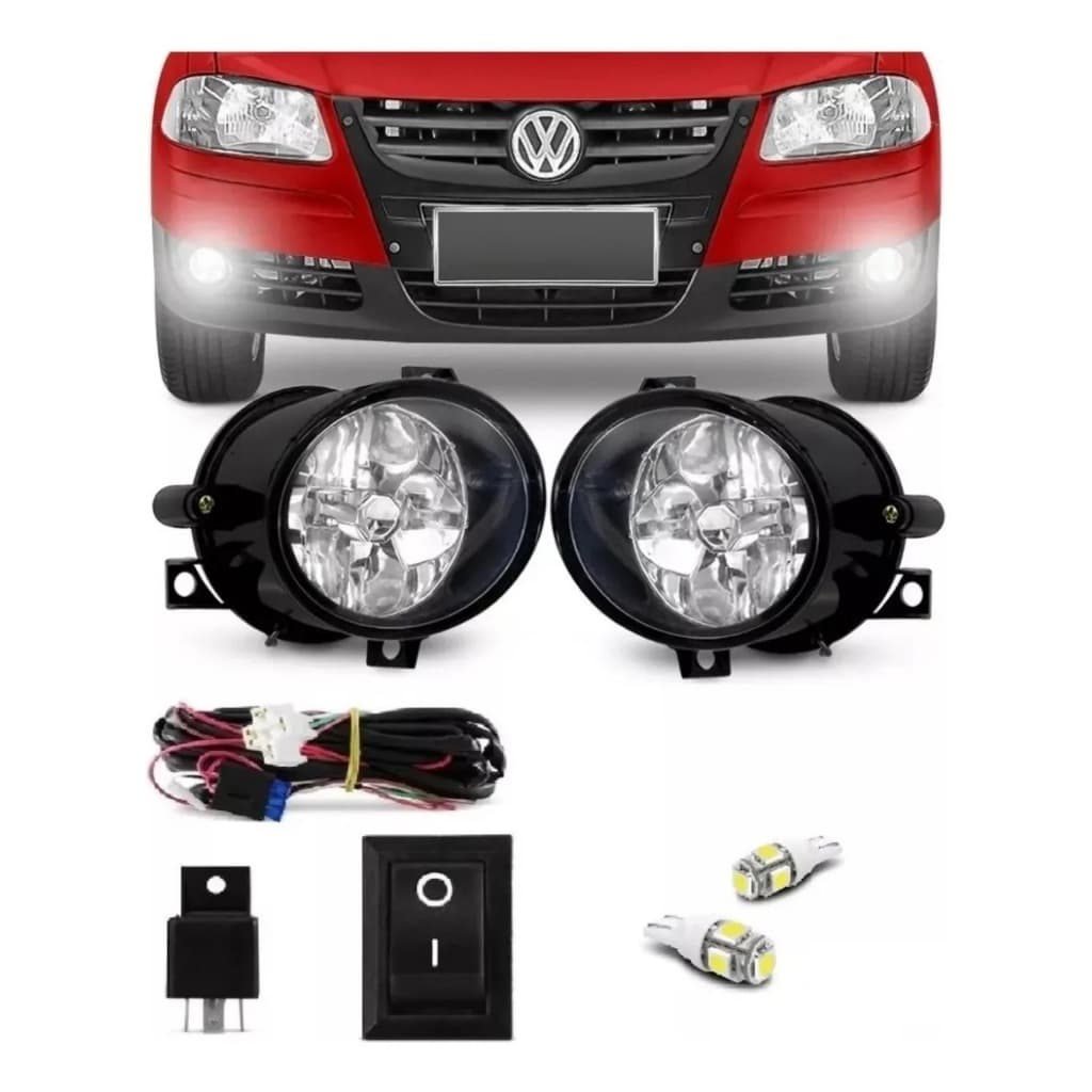 Kit Farol Milha Similar Gol Parati Saveiro G4 2005 A 2008 + Cortesia